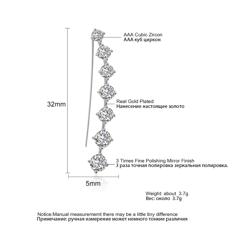 ZAKOL модные простые круглые серьги-гвоздики с фианитом 1 шт. для женщин студентов