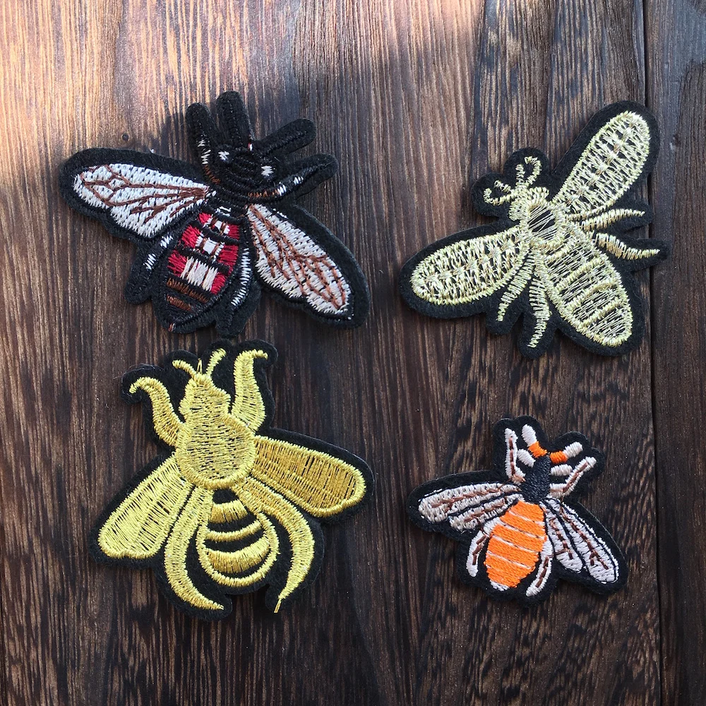 1 шт. мини пчелы вышивка патч Железо на аппликация патчи для одежды DIY одежда