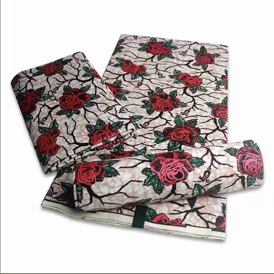 Новейшая африканская восковая ткань Atretch анкарская печать батик хлопок золотой