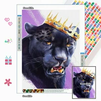 5d diy diamond painting modern animal black panther picture of rhinestones art mosaic embroidery cross stitch kits home decor
