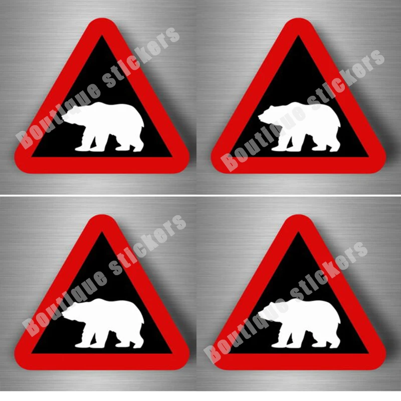 

Sticker Decal Warning Car Refrigerator Road Sign Warning Polar Bear Reminder Decal Waterproof Sunscreen Hot Sale High Quality