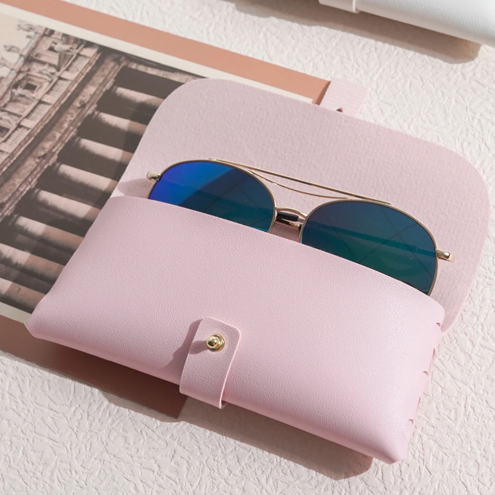 

Чехол для очков женский из искусственной кожи, мягкий модный футляр для солнцезащитных очков с защитой от давления, аксессуары для очков