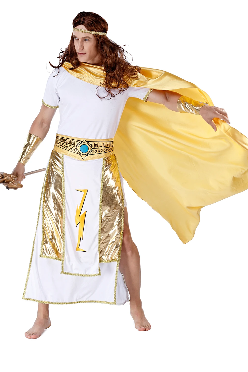 Король Нептун греческий бог моря Посейдон Взрослый мужской роскошный костюм