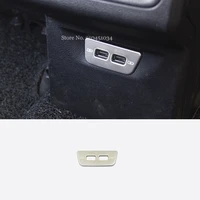 for vw volkswagen golf 8 mk8 2020 2021 car accessories lhd stainless silvery car rear charging usb interface frame cover trim