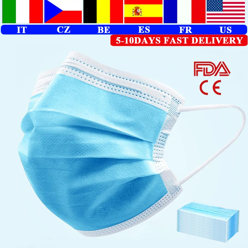 3 слойная противогаз маски со ртом для лица одноразовые антивирусные ушные