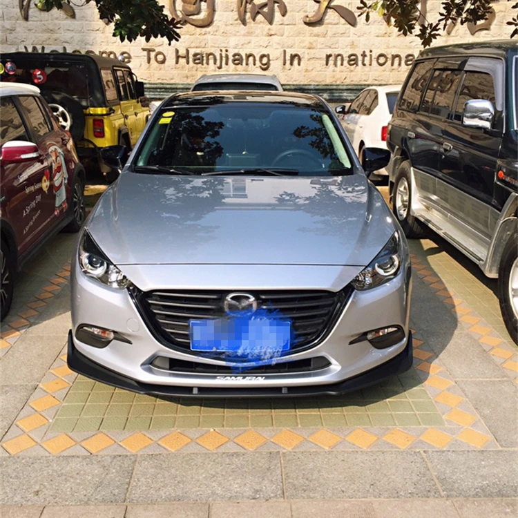 Глянцевый черный Автомобильный разделитель для переднего бампера 3 шт. крышка