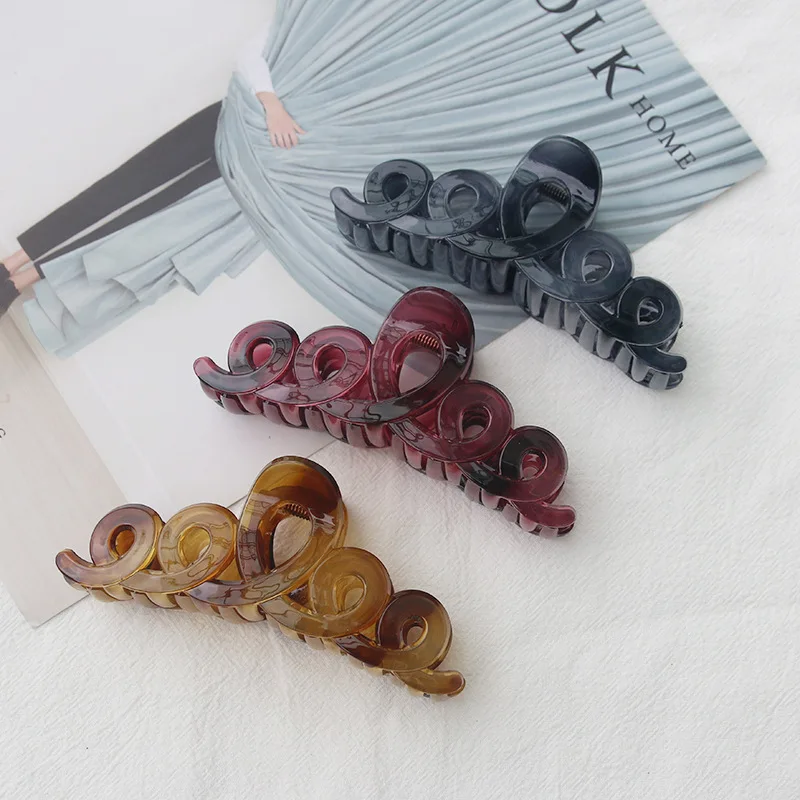 

Haimeikang 2021 New Claw Clip For Women Ponytail Hair Claw Large Size Hair Clips Claw Clip Crab Fashion Hair Accessories