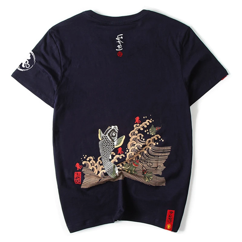 Футболка мужская с принтом золотой рыбки тенниска в стиле хип хоп майка из хлопка