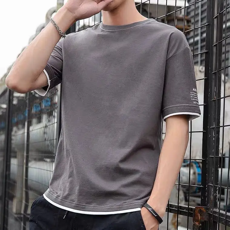 

J2210-Workout fitness men Short sleeve t shirt men thermal muscle bodybuilding wear compression Elastic Slim exercise clothing