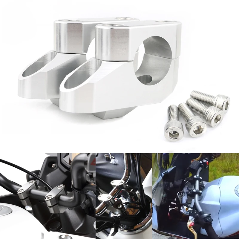 

For MV AGUSTA Brutale 675 Brutale 800 Turismo Veloce 800 Brutale 910 28mm 1 1/8" Handlebar Risers Back Moved Up Fat Bar Riser