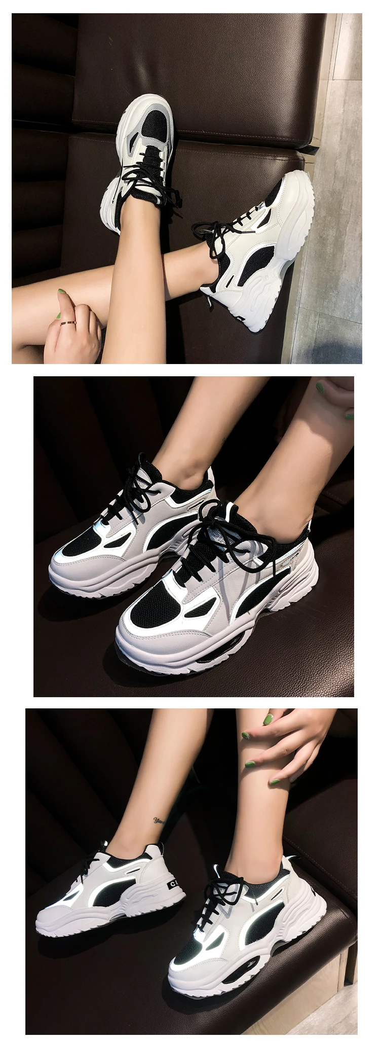 Size36-42; Новинка года; модная женская обувь; сезон весна-осень; женская повседневная обувь; женские спортивные кроссовки на высокой платформе; Цвет черный, белый