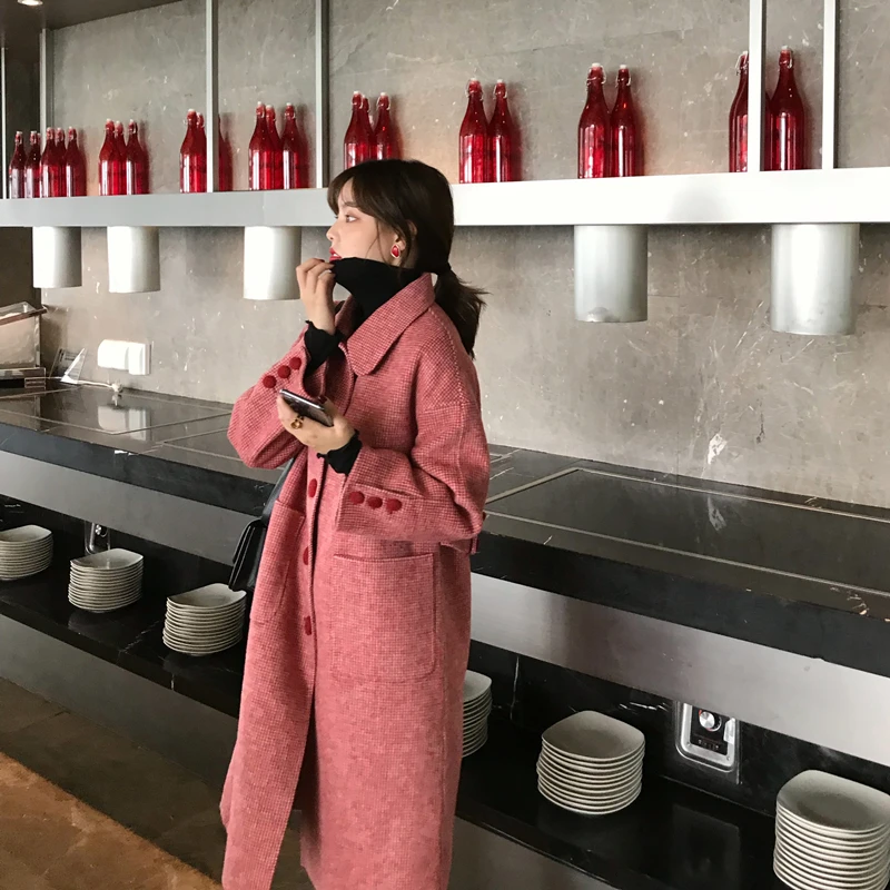 Женское милое пальто Дамская Роскошная твидовая куртка из ягненка женское