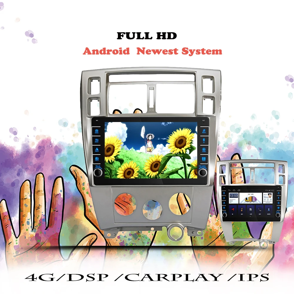 

Автомобильное радио Android 14, для Hyundai Tucson 2004, 2005, 2006, 2007, 2008, 2009, мультимедийный плеер, 2 Din, DVD-магнитофон, GPS-навигация