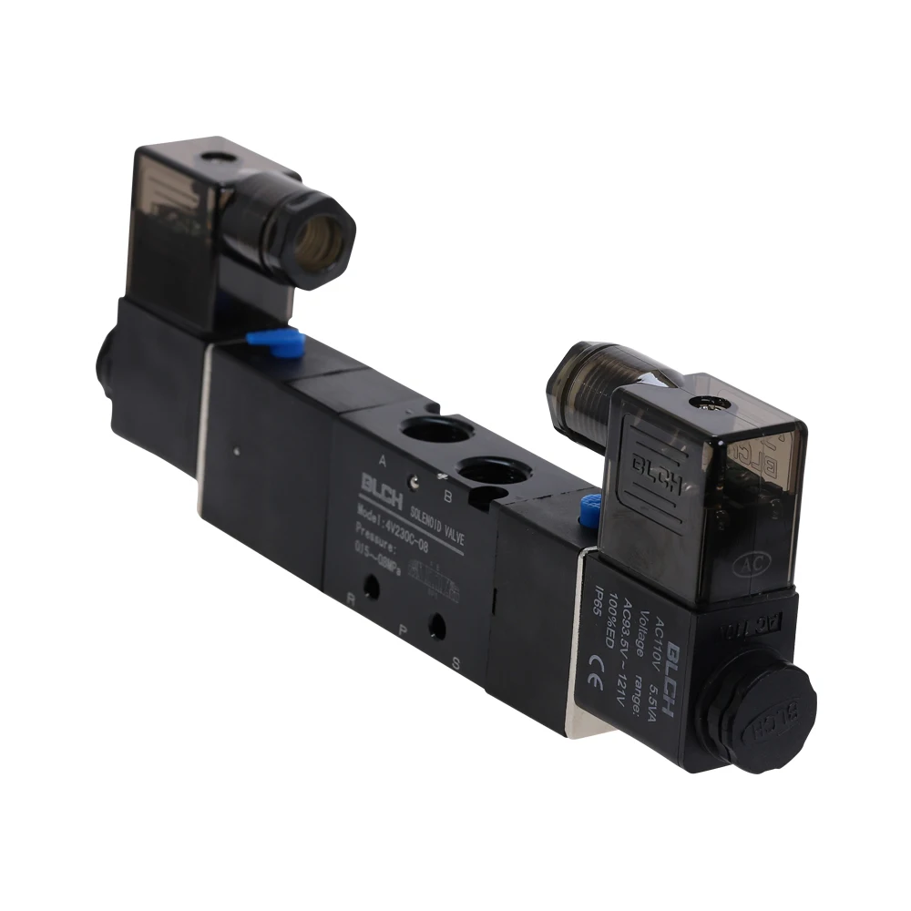 Высокое качество Пневматический электромагнитный воздушный клапан 5 Way 3 позиции