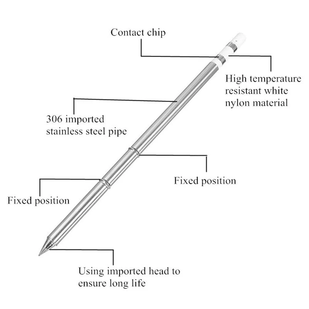 

T12 Soldering Iron Tips Set Replacement Soldering Station Welding Tool For FX-951 Rework Station T12-K T12-B T12-BC2 T12-D24 4 P