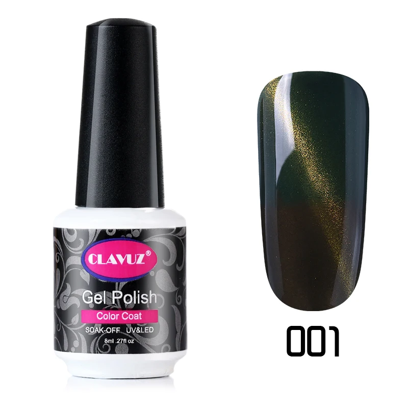 CLAVUZ 8 мл меняющий температуру Цвет УФ гель для ногтей магнит кошачий глаз