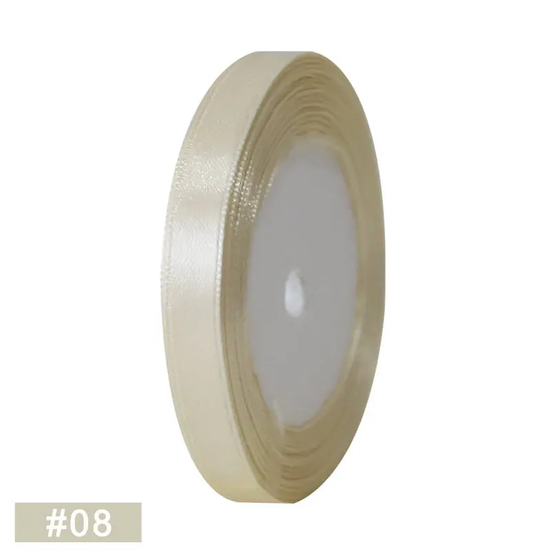 08 ivory 25 ярдов атласный Свадебный букет атласная лента DIY Искусственные Шелковые Розы товары для рукоделия Швейные аксессуары Скрапбукинг материал D1 - Цвет: 08 ivory