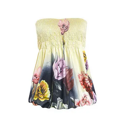 Летняя женская простая блузка без бретелек топ-бандо на груди майка футболка |