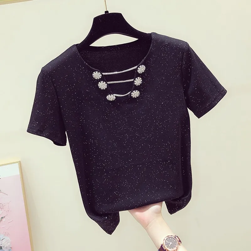 

T Shirt Blessed Feather Print O-Neck Tees Ladies 2020 Casual Female Top White