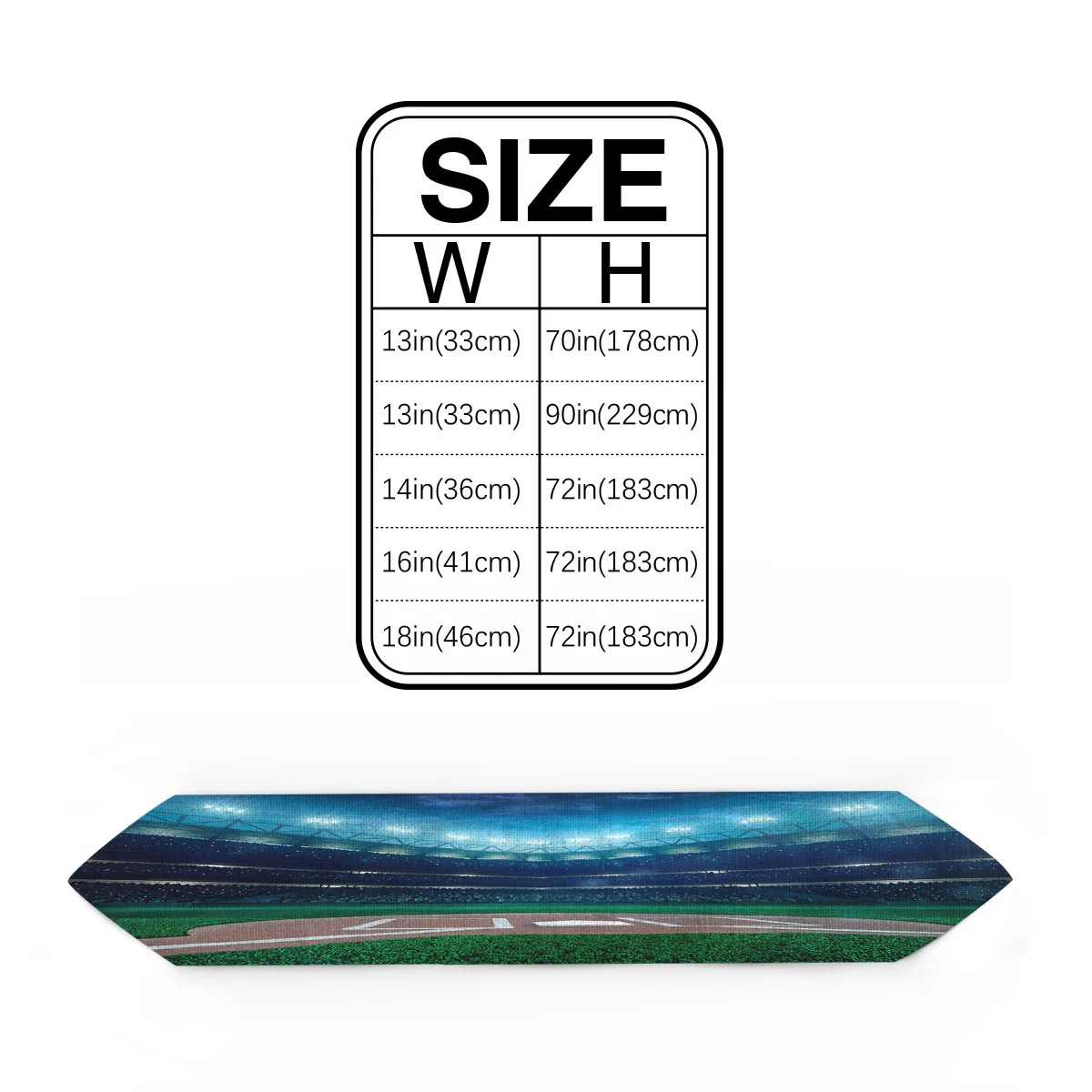 Baseball Field Stadium Match Cotton Linen Table Runner for Family Dinner Wedding Party Holiday Farmhouse Thanksgiving Christmas | Дом и сад