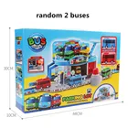 Корейский мультяшный автобус Tayo в сборе, модельная модель автомобиля, автобусная станция, стоянка с 2 маленькими автобусами Tayo, детская игрушка в подарок