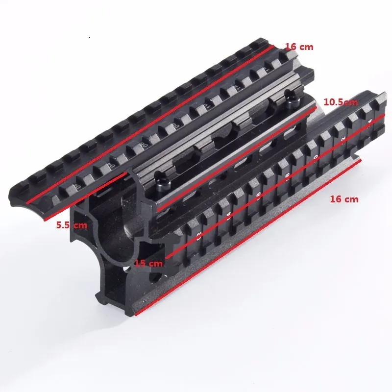 AK 47/74 Тактический Quad Rails Handguard Rail с 6 чехлами для охоты и стрельбы Тактический RIS Quad Rail AMD-65 Quad Rail system