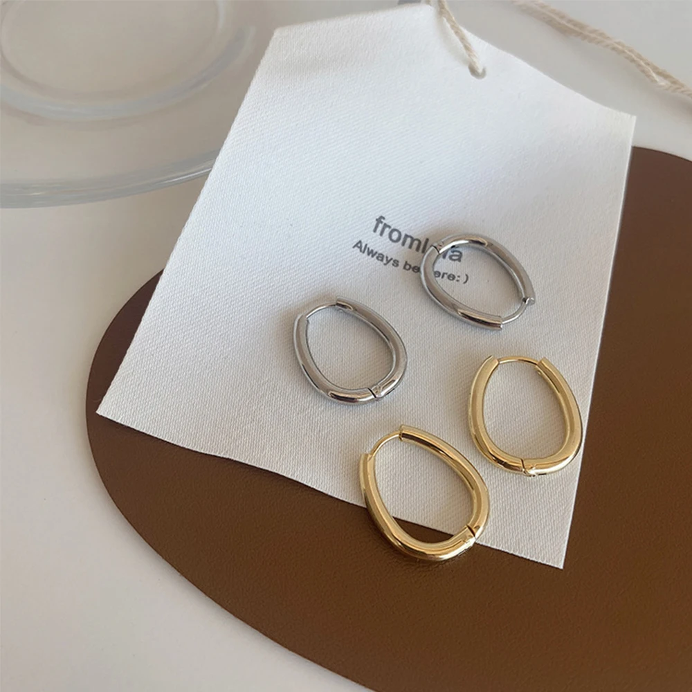 

Fashion Clip Earrings Geometric Metal Gold Circle for Women Ear Bone Earrings Personality Stylish No Pierced Ears Jewelry