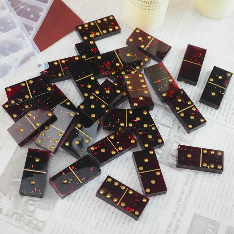 

DIY Domino Epoxy Resin Silicone Mold Jewelry Fillings Pendant Accessory Charms Handmade Making Cabochons Board Mould Craft