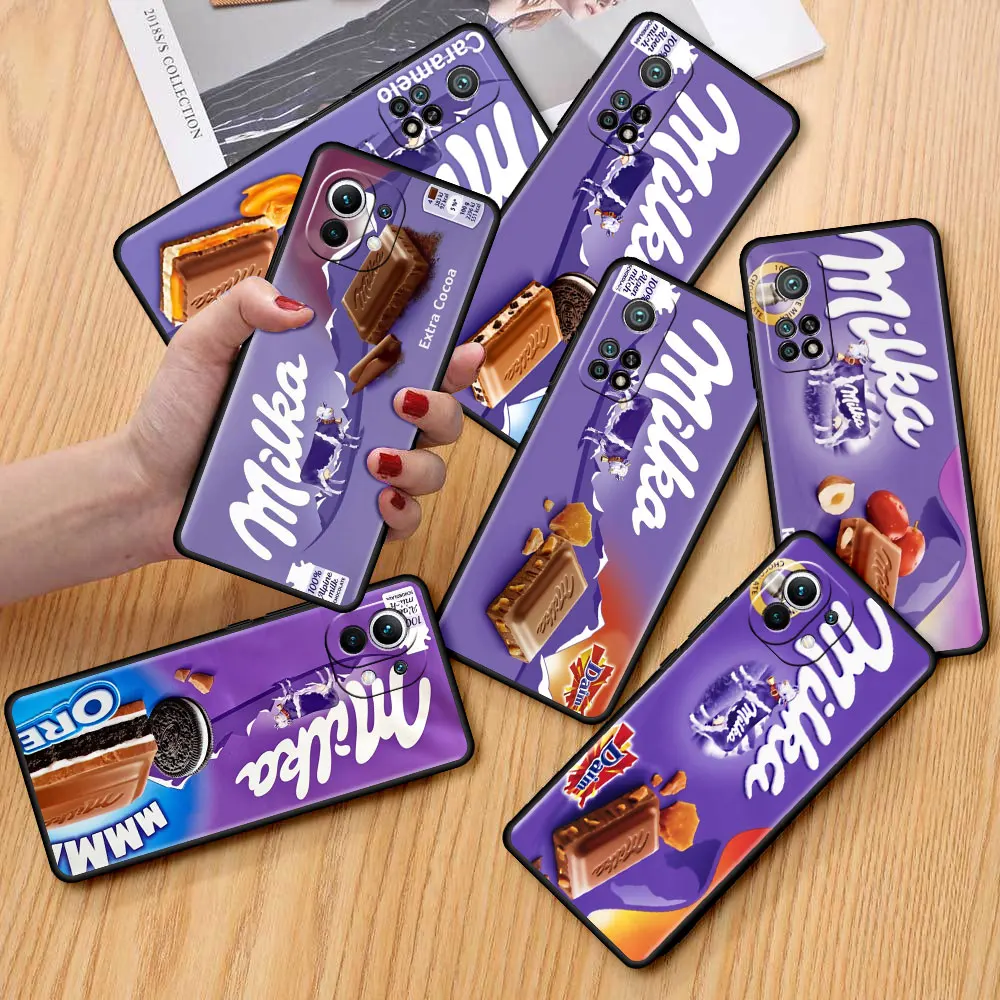 

Soft Case For Xiaomi Poco X3 NFC M3 F1 Phone Cover For Mi 11 Lite 10T Pro 9T CC9 CC9E 10TLite Note 10Lite Chocolate Milka Bo
