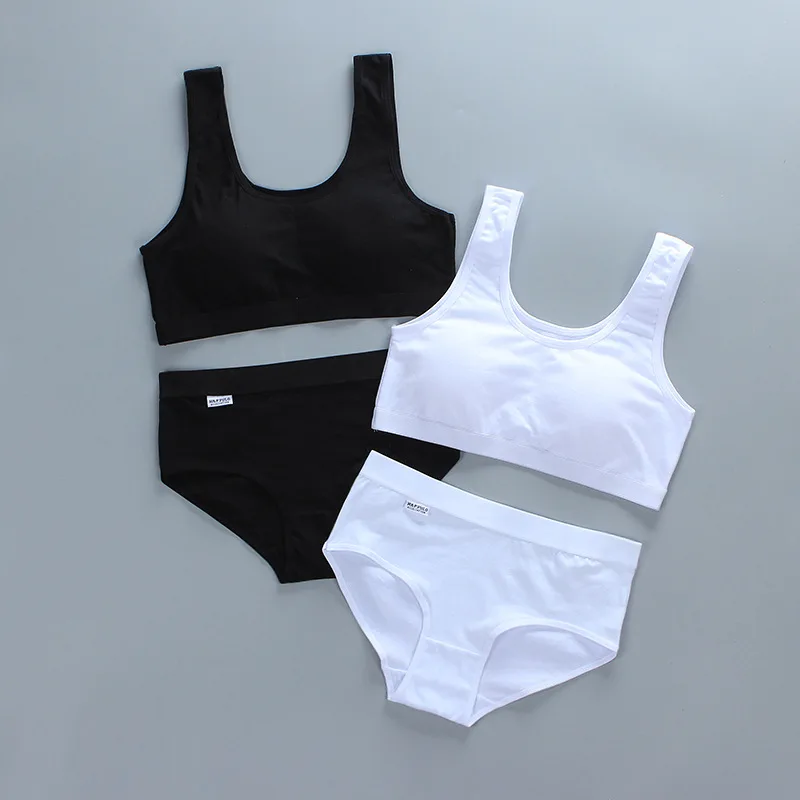 

Teen Bra and Panties Sets 8-14Y Teenage Clothes Teenager Sport Underwear Training Bra Brief for Girls 10 Sport Padded Topic 12