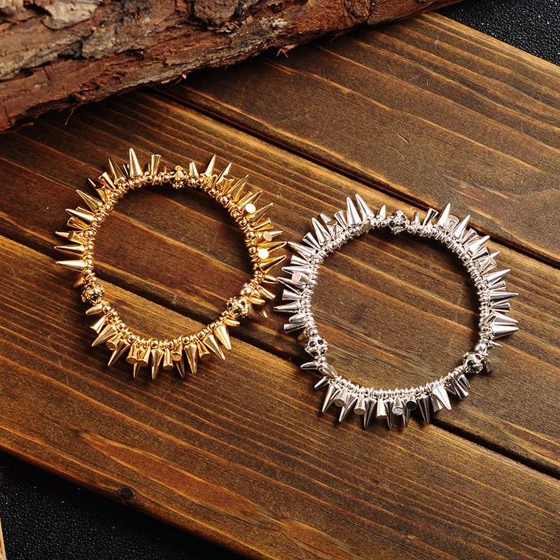 Винтаж подвеска в стиле панк браслеты с заклепками для женщин Горячая Распродажа