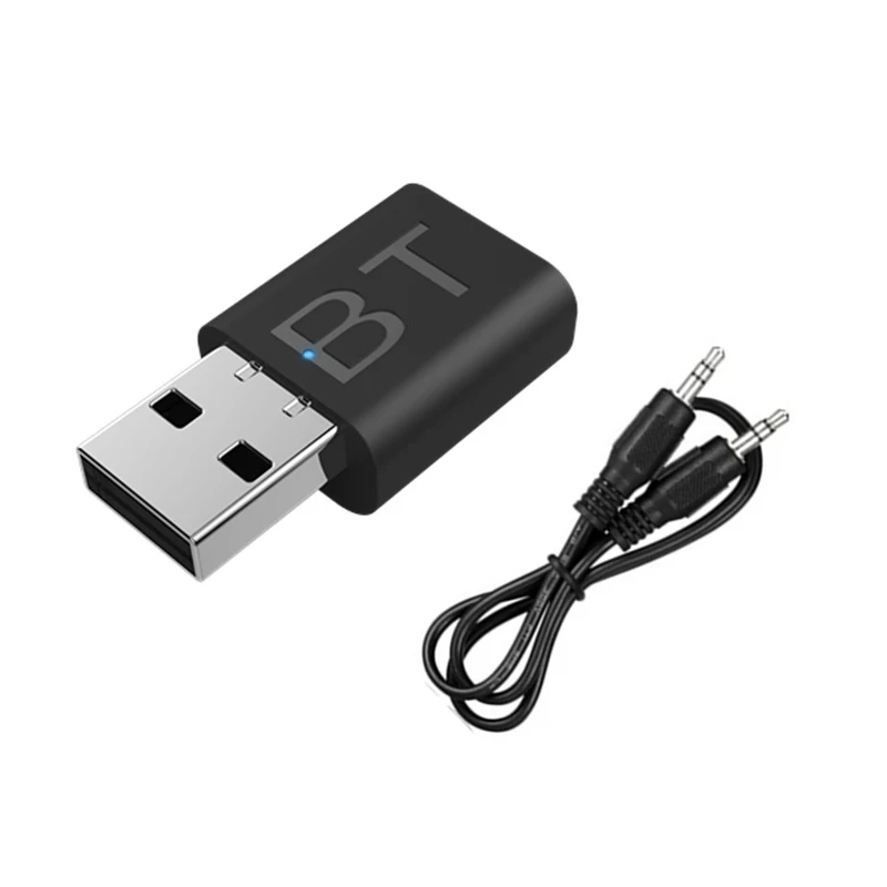 USB мини беспроводной адаптер приемник Blueooth v5.0 аудиокабель 3 5 мм AUX ключ для