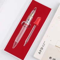 m2 large capacity demonstrate fountain pen with dropper visable ink transparent pens for writing school office supplies