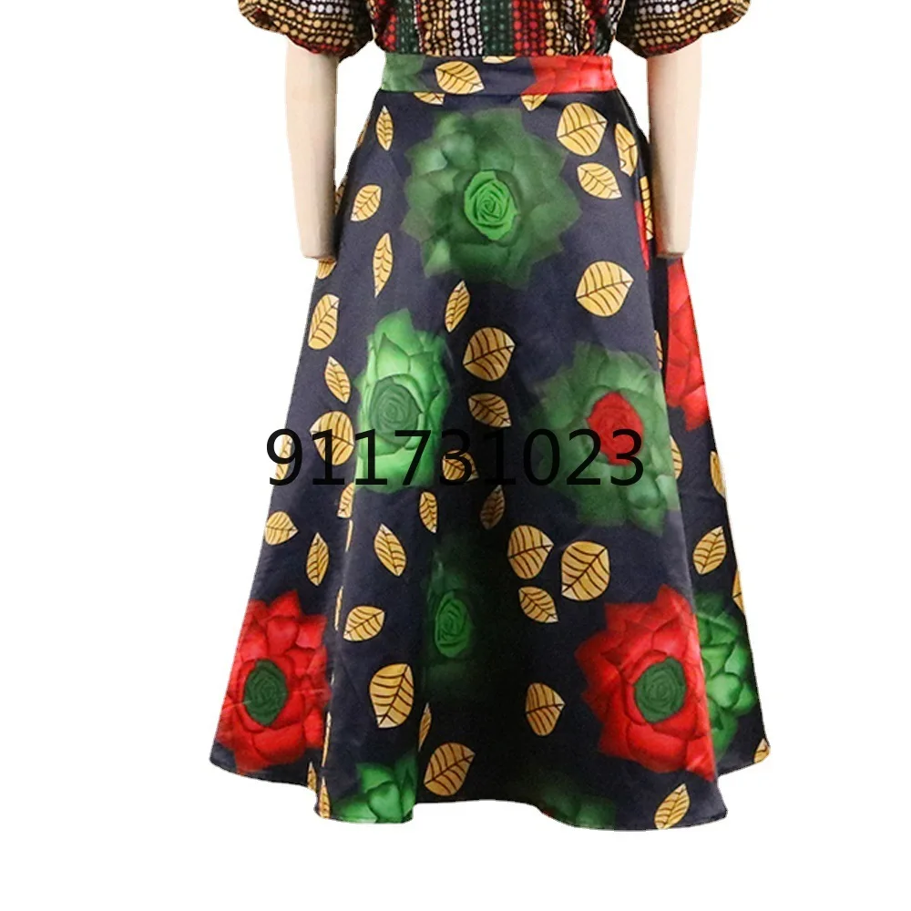 Комплект из 2 предметов топы и юбка африканские платья для женщин модная одежда