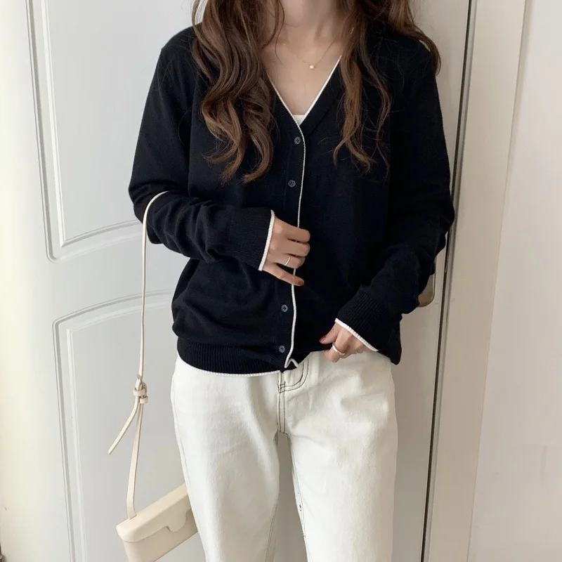 HziriP женский свитер куртка пальто новинка 2020 OL Ретро стиль базовый v-образный