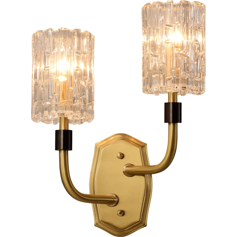 Villa church art deco copper wall lamp Mirror led sconce luxury brass light for Bedroom Living Room study indoor | Лампы и освещение