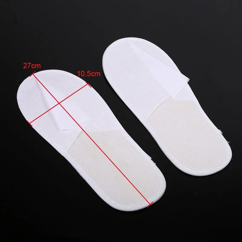 

50 Pairs of Slippers Non-slip Men and Women Travel Disposable Slippers Fluffy Sanitary Non-woven Fabric Thick Non-slip Slippers