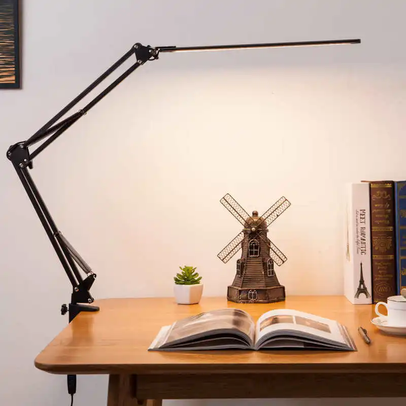 12 Вт светодиодный настольная лампа зажим светильник Настенные светильники с