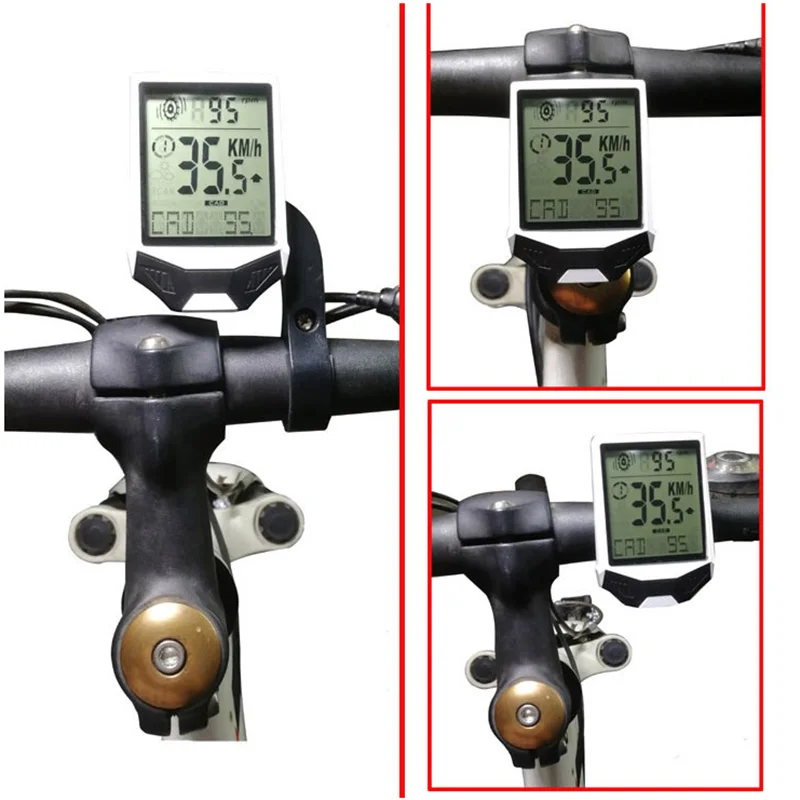 

3-in-1 Wireless LCD Bicycle Cycling Computer Cadence Sensor Heart Rate Monitor Chest Strap Bike Meter Speed Holder for ciclismo