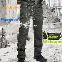 new mens tactical pants multi pocket elastic waist military trousers male casual autumn spring cargo pants for men slim fit 5xl