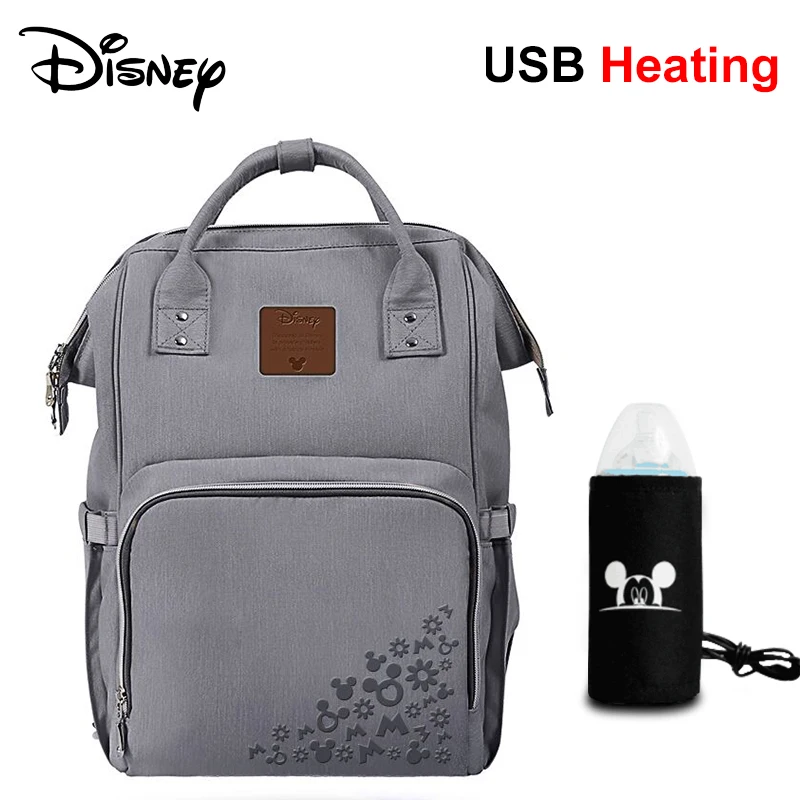9 Дисней Микки USB сумки для подгузников большая емкость мама Материнство Минни подгузник сумка Детский дорожный рюкзак уход за ребенком для мамы розовый - Цвет: 9