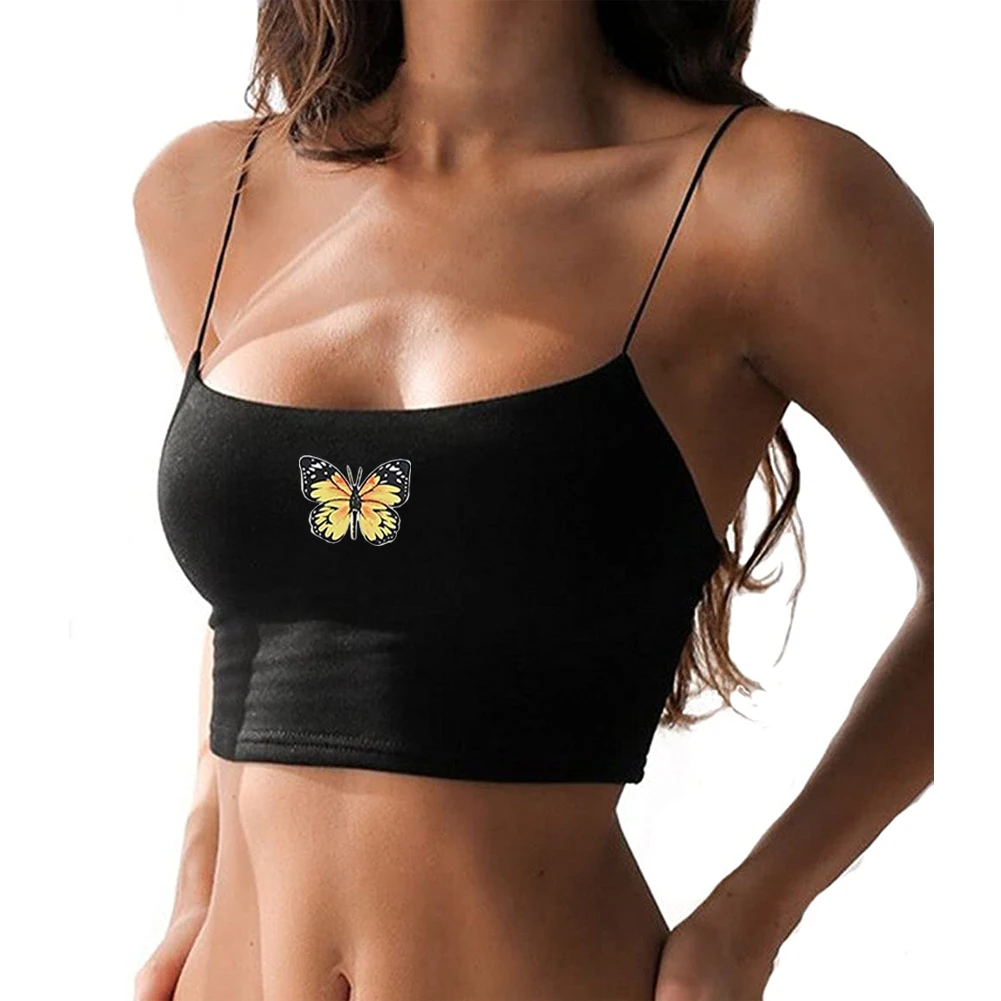 Женский сексуальный укороченный топ с 3D принтом в виде черепа летний