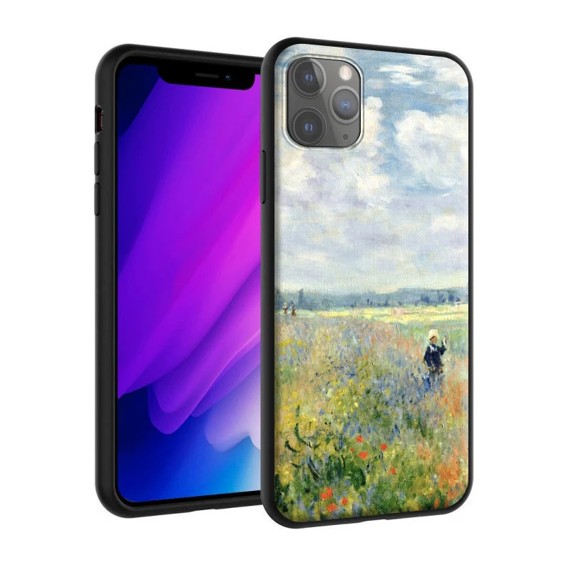 Claude Monet Painting Sunflower Silicone Case for Apple iPhone 11 Pro XS X XR Max 8 7 6S 6 Plus SE 5S | Мобильные телефоны и