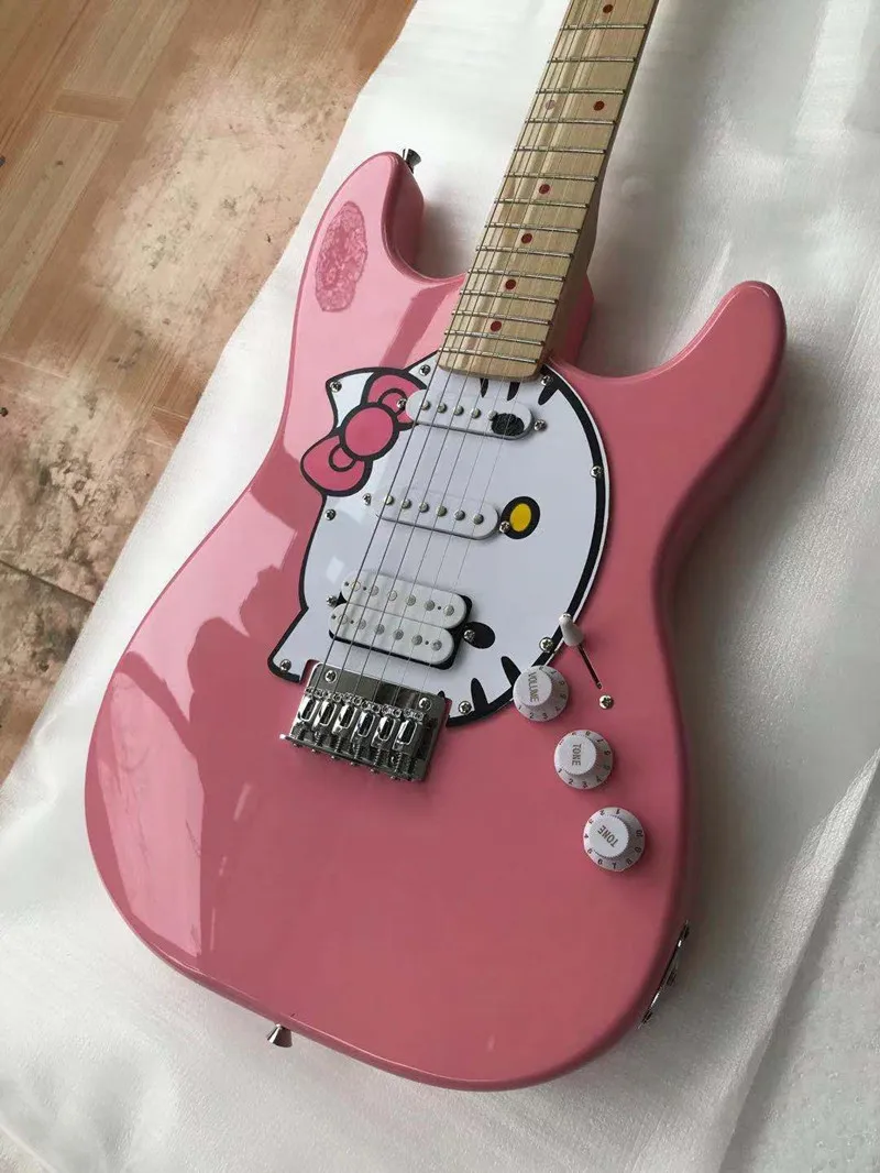Новинка 2021 Высококачественная розовая электрическая гитара 6 струн