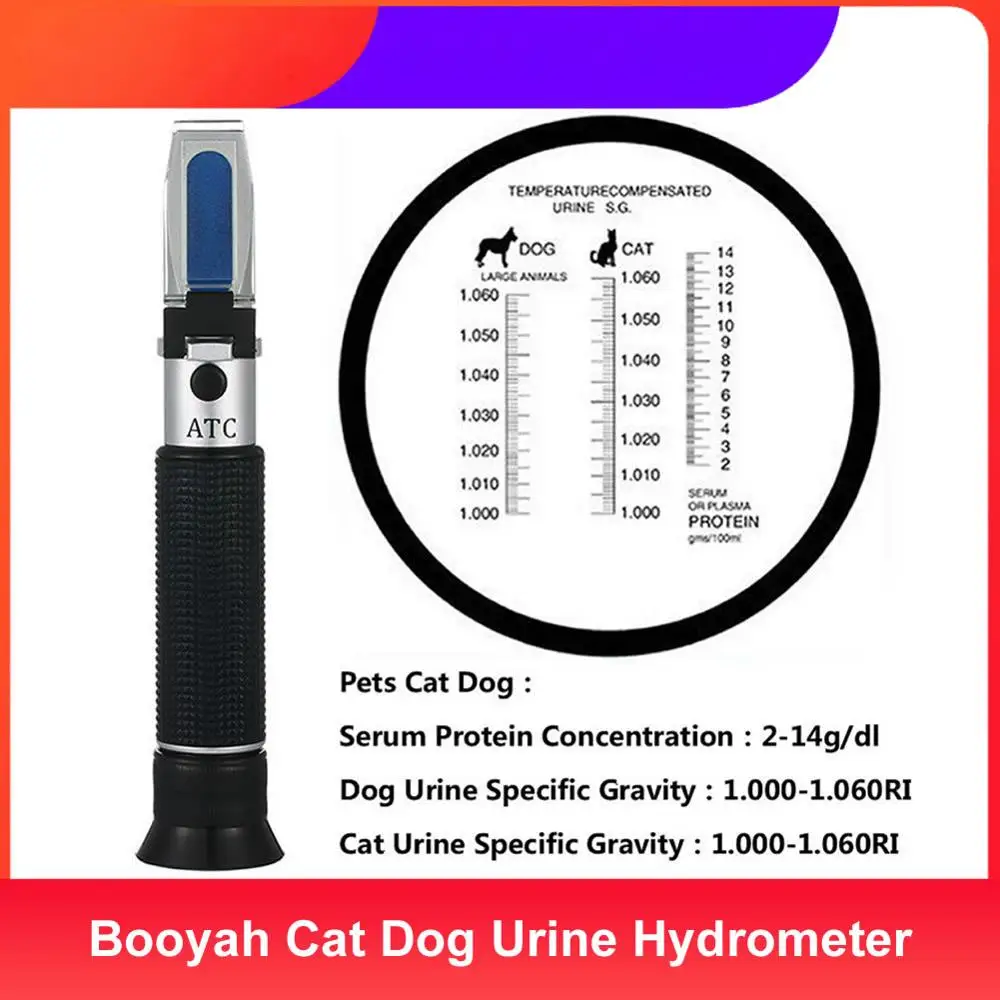 

Handheld Clinics Pet Cat Dog Urine Concentration Specific Gravity Test 1.000-1.060RI Serum Protein Refractometer Dropshipping