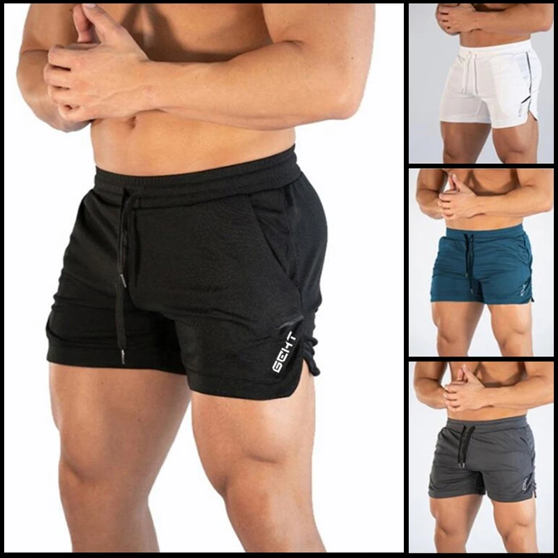 

Летние шорты для бега, эстетика мышц, мужские спортивные тренировочные брюки, тренировочные тонкие повседневные короткие штаны для тренаже...