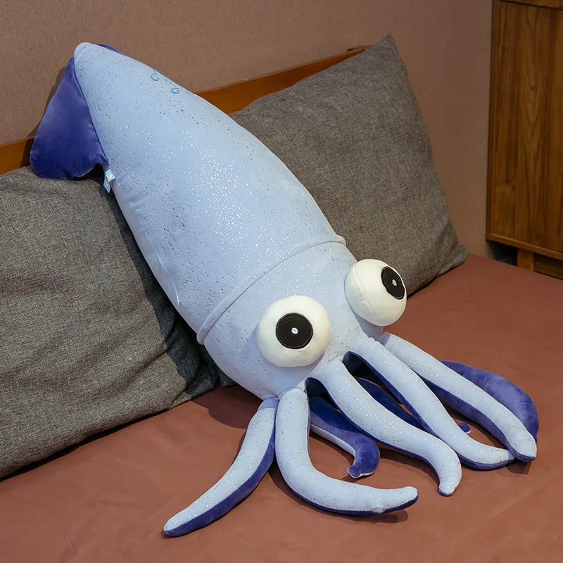 

Large Lifelike Cute Squid Plush Toy Stuffed Sea Animal Cuttlefish Pillow Simulation Octopus Doll Toy Gift for Kids Children 70cm
