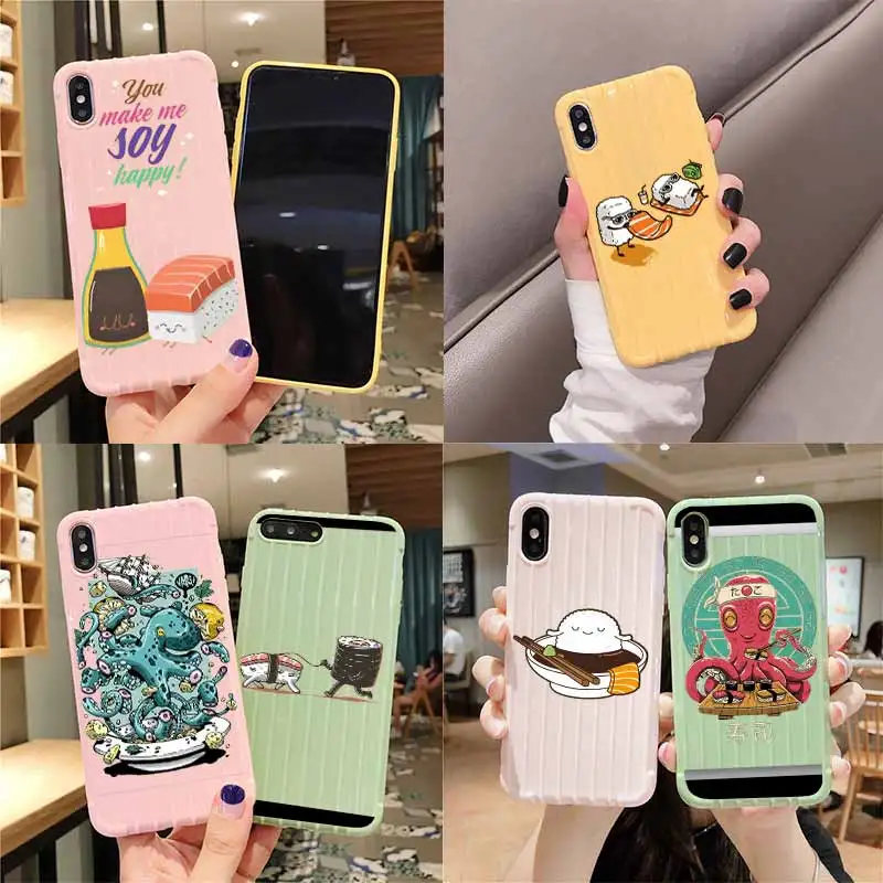 Японский чемодан на колесиках для суши текстурный чехол телефона IPhone 11 Pro Max X XS MAX 8