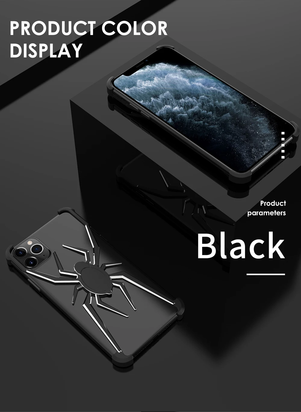 R-JUST Алюминиевый металлический чехол с пауком для iPhone 11 Pro Max XS Max XR X 8 7 Plus, чехол с Железным человеком, защитный чехол для телефона, кожаная сумка