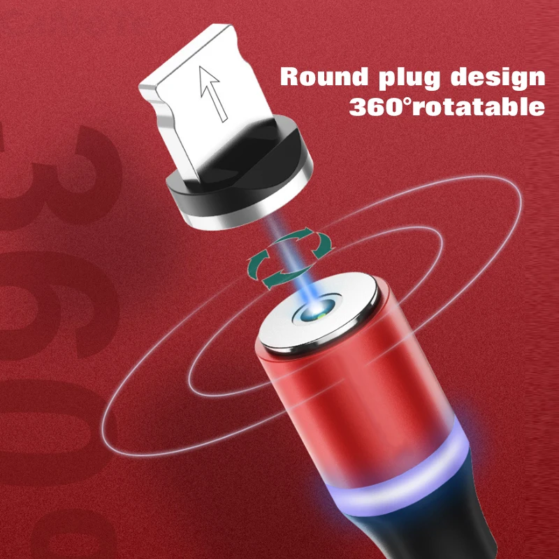 Магнитный кабель Micro USB для iPhone xs Samsung A50 Android быстрая зарядка Type C зарядный провод